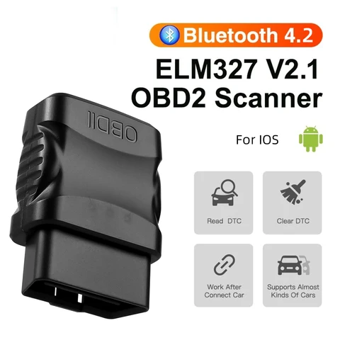 Obd2 сканер Elm327 V2.1 автомобильный считыватель кодов ошибок двигателя Obd2 Bluetooth 4,2 сканер Eobd автомобильный диагностический инструмент для Ios/android