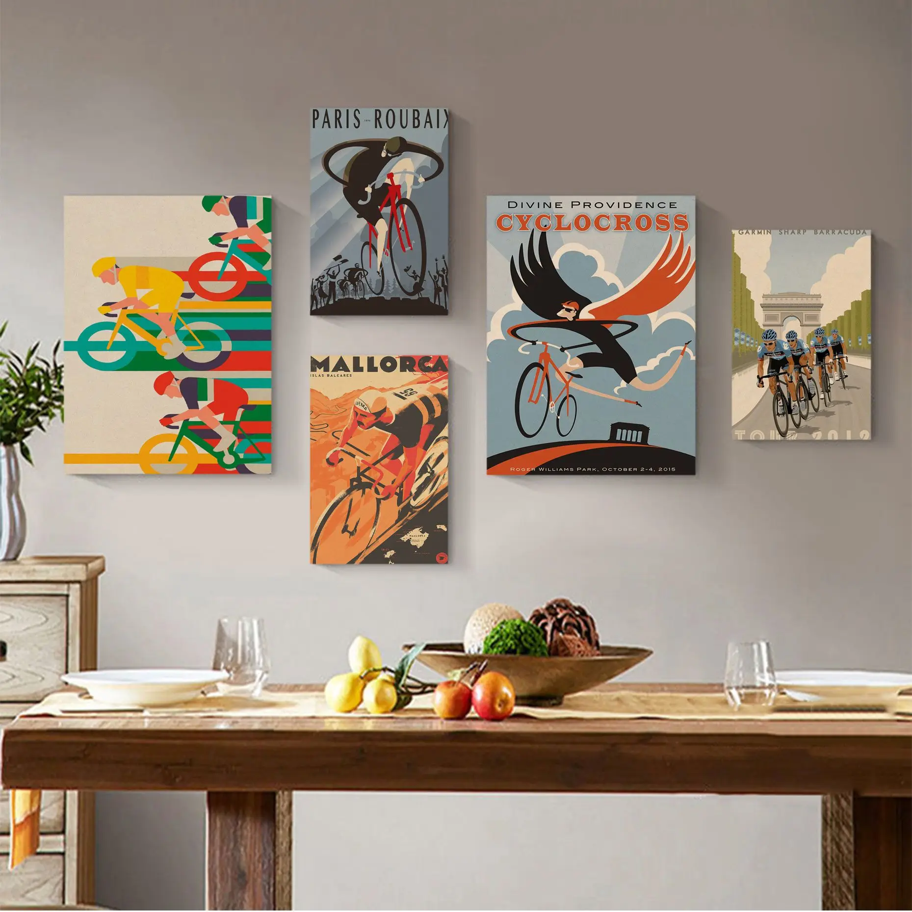 

Alpe Mountain Bicycle Bike Ride Art Poster Kraft Paper Prints And Posters Aesthetic Art Wall Painting