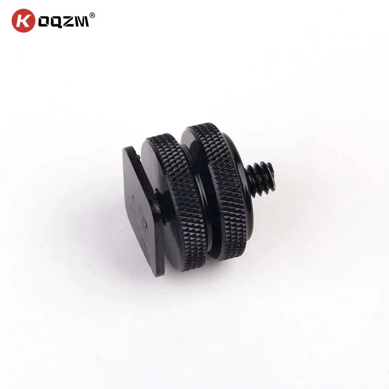 Pro 1/4 &quotдвойной гайки штатив крепление винт черный для вспышки Горячий башмак