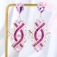 kellybola luxury claws bowknot earrings trendy cubic zircon indian gold earrings for women wedding engagement party jewelry gift