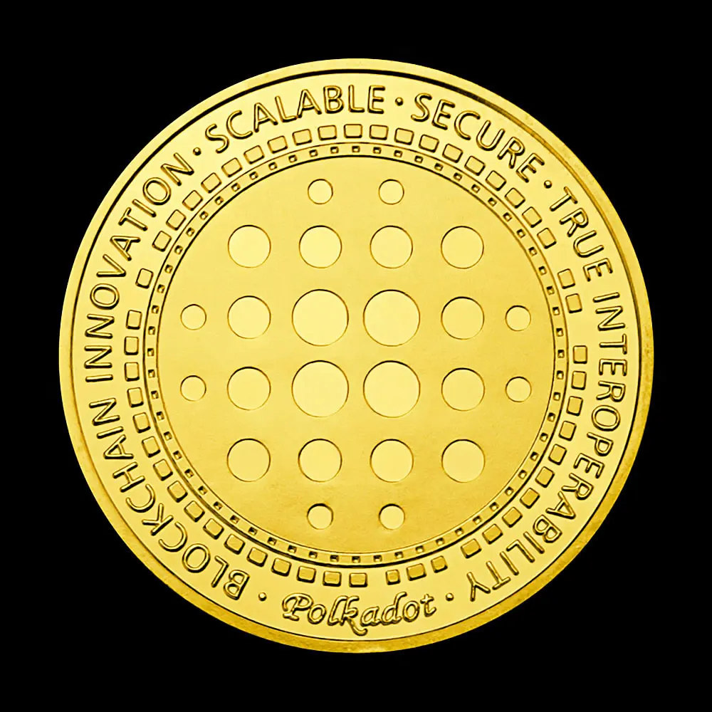 1 шт. позолоченная криптовалюта Polkadot инновационная сувенирная Подарочная