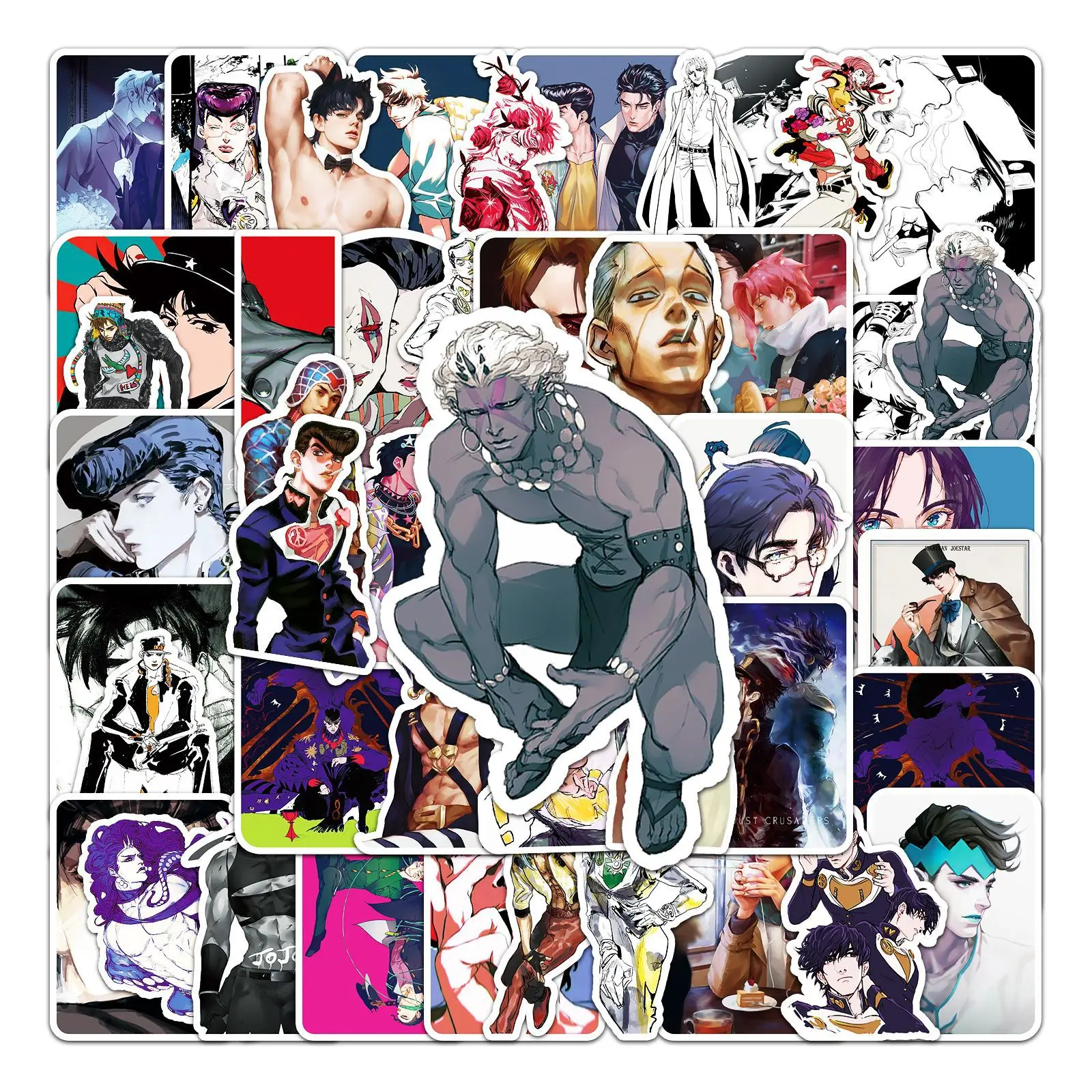 

10/30/50PCS Anime JoJo Bizarre Adventure Graffiti Stationery Sticker Guitar Motorcycle Luggage Suitcase Classic Toy PVC Decals