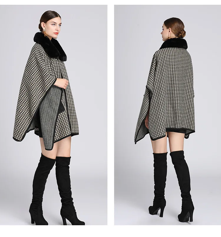 Женское шерстяное пальто с карманами уличное теплое Свободное из искусственного