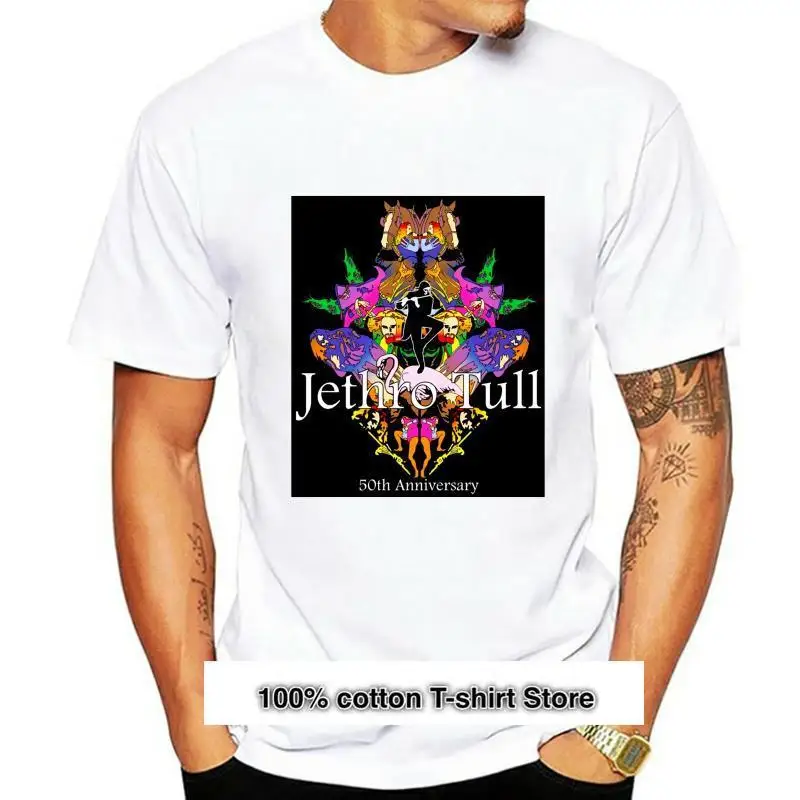 Camiseta del 50 ° юбилей Jethro Tull монтаж для мужчин negra все высокие S-4XL gфитнес |