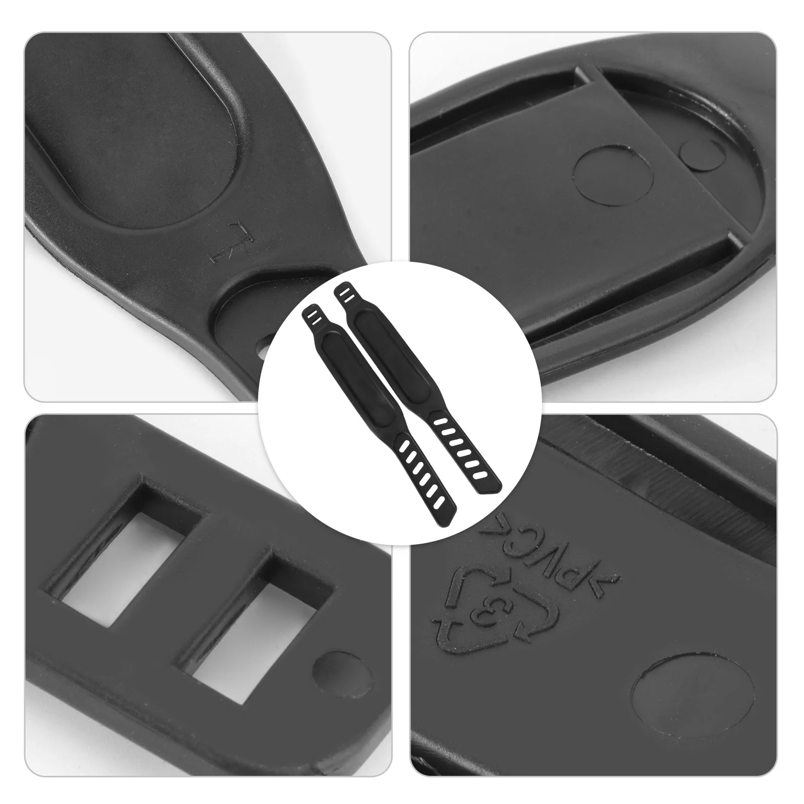 

4 Pcs Dynamic Training Pedals Strap Plastic Bike Straps Adjustable Excersize Pp