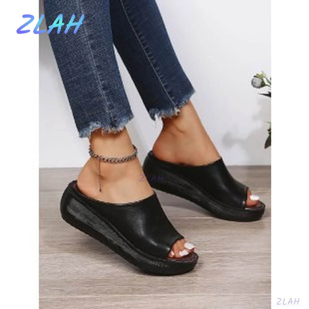 

Модные женские тапочки, сандалии на платформе, повседневные женские тапочки, удобная летняя женская обувь, женские Тапочки