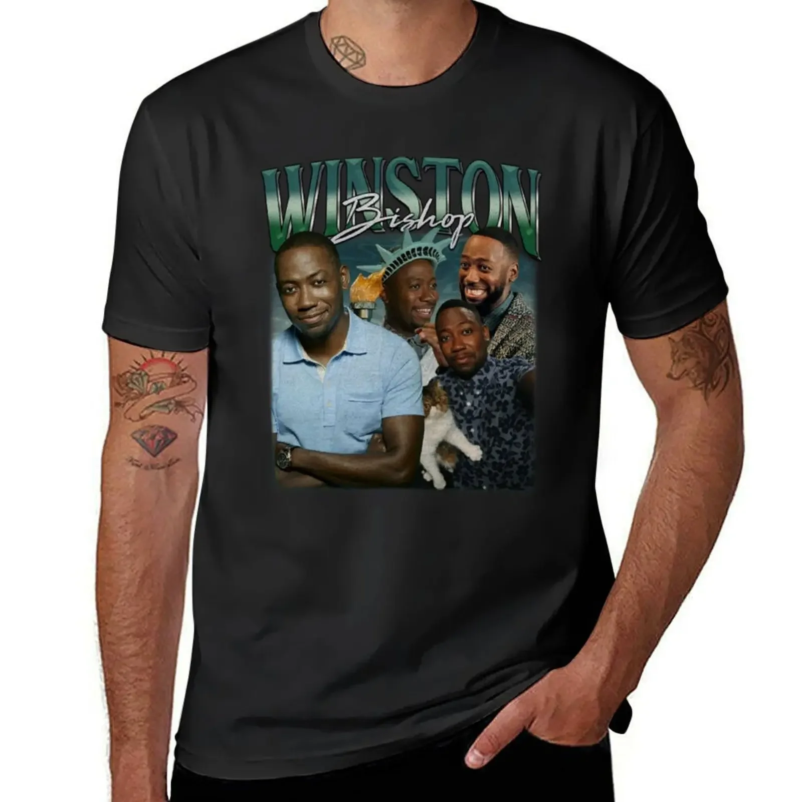 Футболка Winston Bishop одежда в стиле аниме корейская мода винтажные вещи мужская