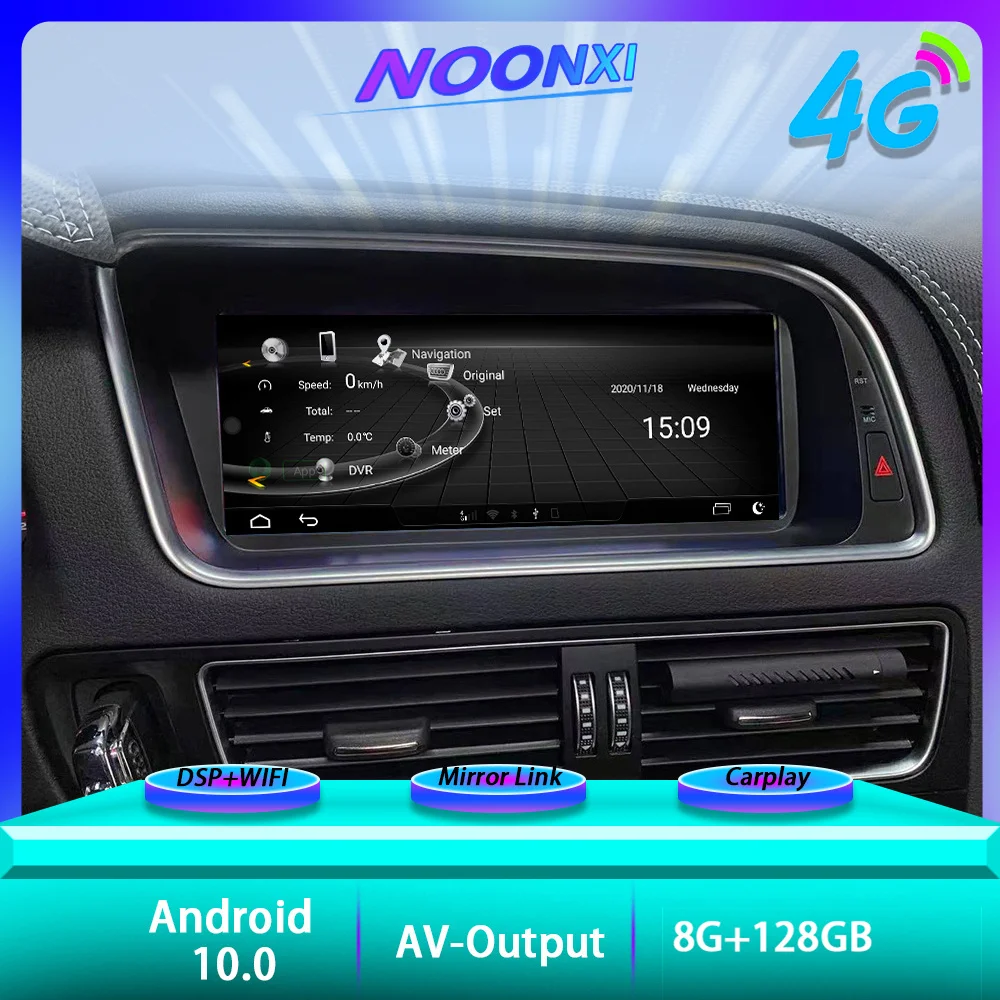 

For Audi Q5 2010-2017 6+128GB IPS Android 10 Car Radio Central Multimedia Player Navigation GPS 5G WIFI Screen Auto Stereo 2 DIN