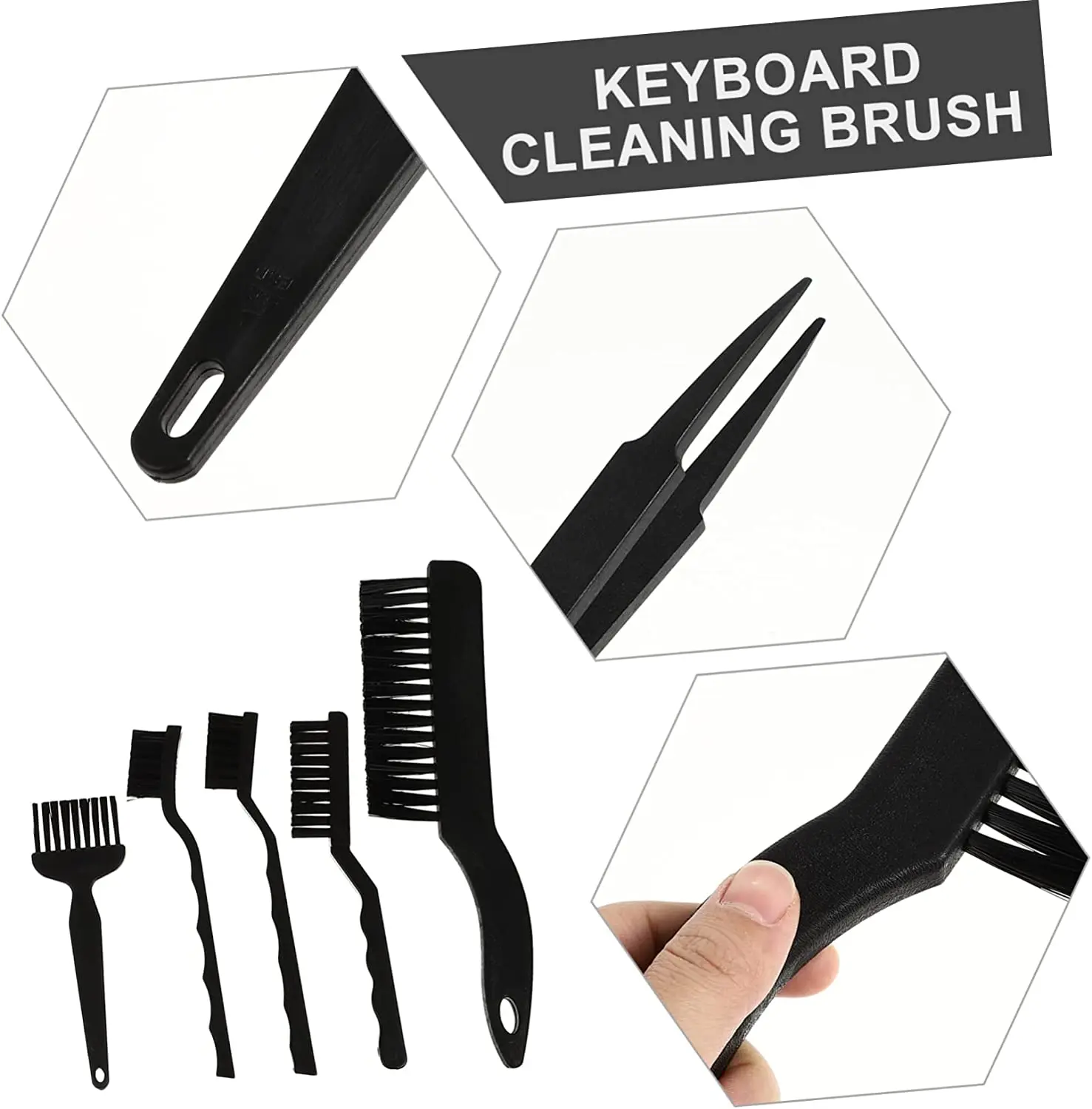 

1 set small gap kit electronic cleaner rigid camera brush anti-nylon laptop bristles for electronics plastic computer brushes co