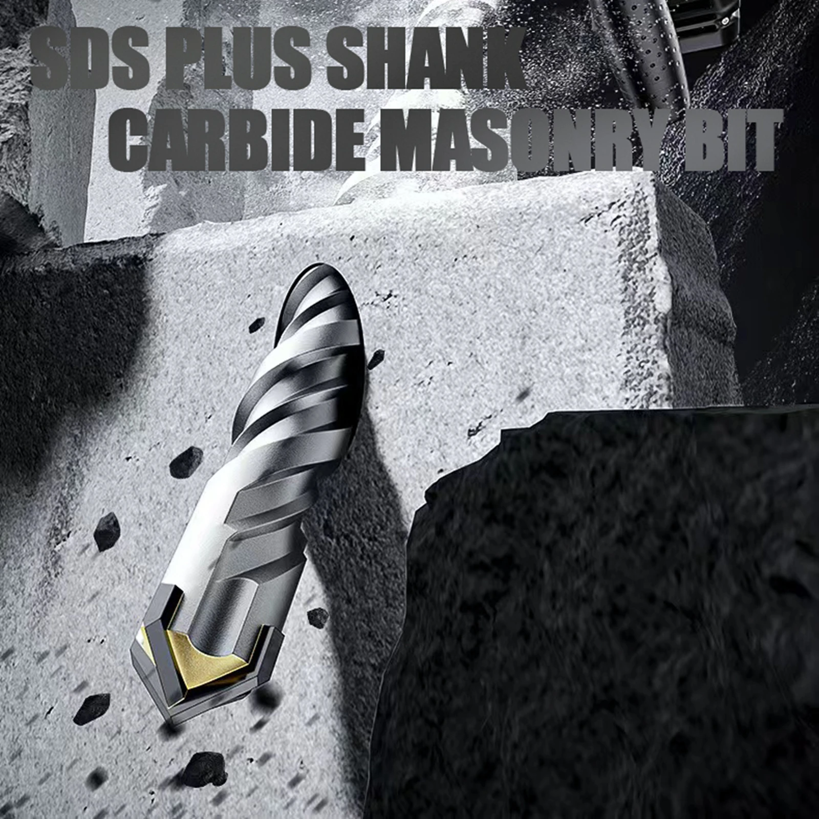 Удлиненная крестовая электрическая ударная дрель 110-500 мм SDS Plus усиленная