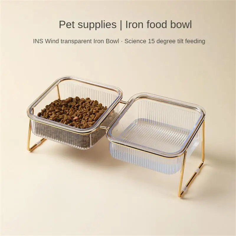 

Cat Bowl Dog Grain Bowl Pet Water Bowls Oblique Mouth Bowls Anti-skid Pads Protect Cervical Neck Dog Accessories Cat Accessories