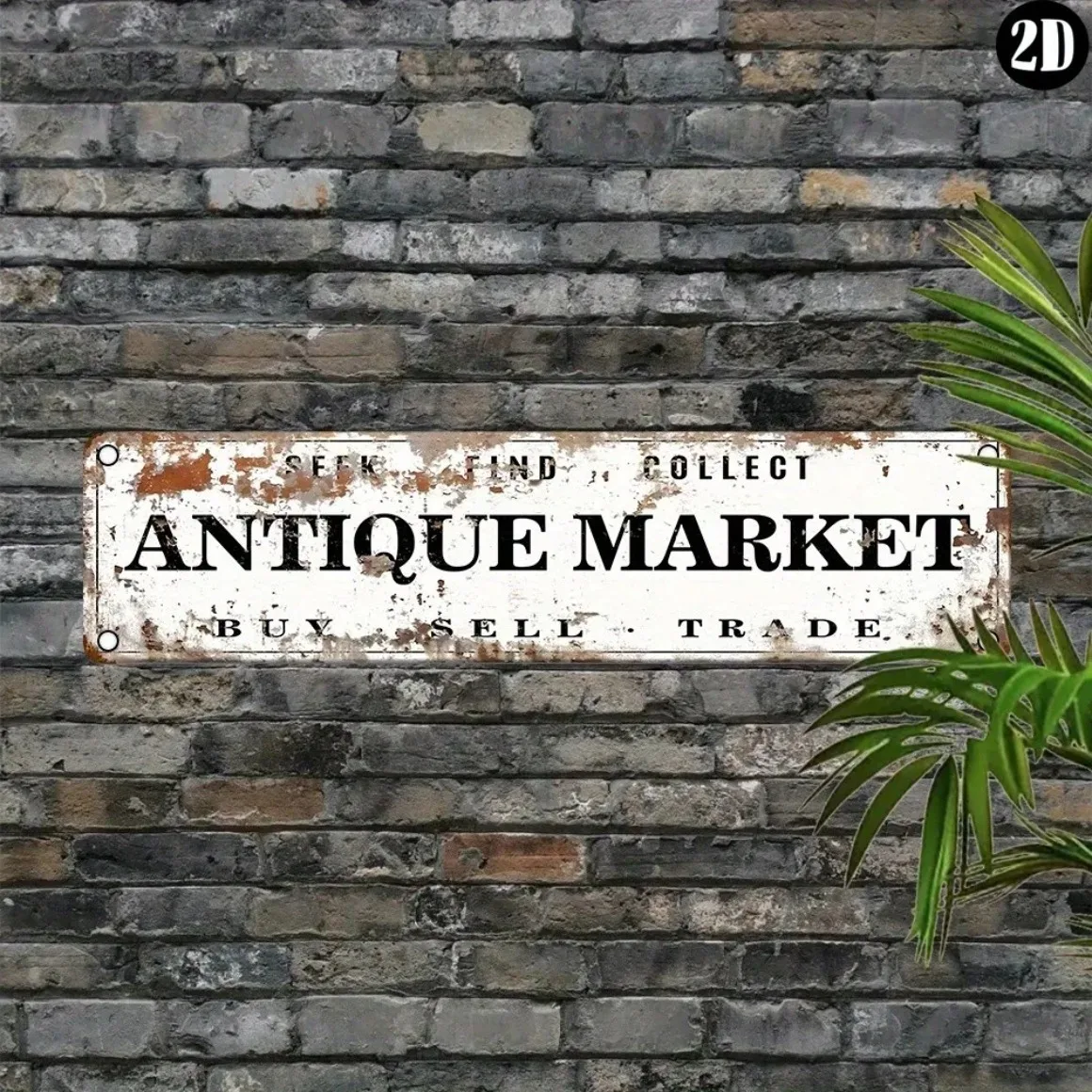 

Винтажная алюминиевая вывеска CIFBUY 4x16