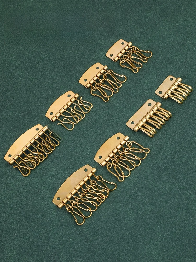 Ряд ключей из чистой меди кожаный чехол для сделай сам аксессуары пряжка Zhu Dan