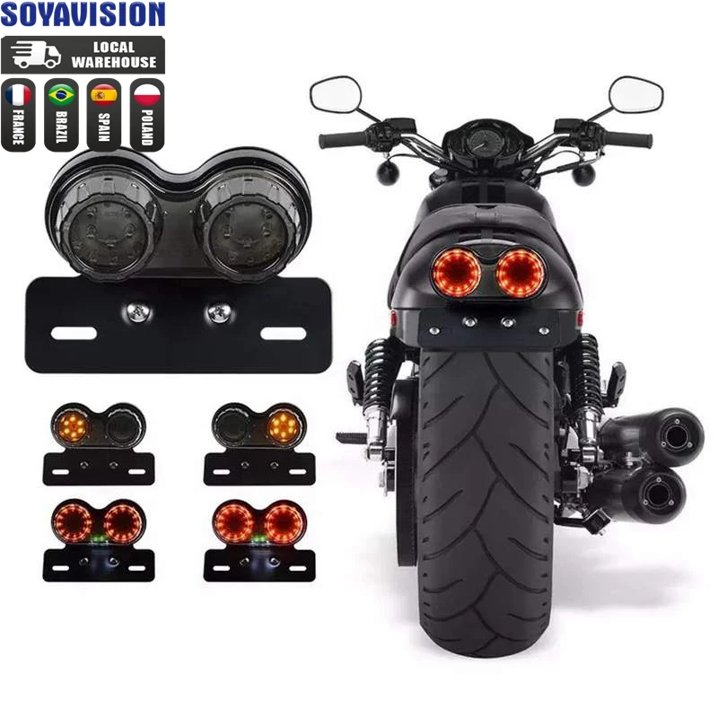 Универсальный Задний Фонарь Для Мотоцикла Держатель Номерного Знака Указатель