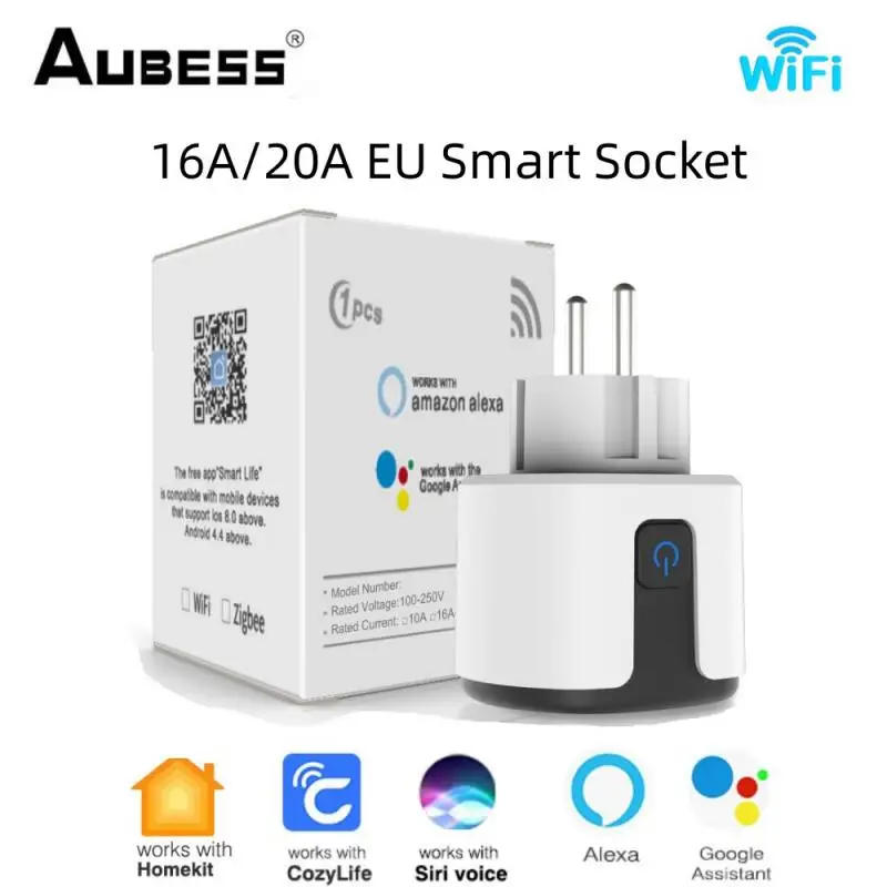 

WiFi Smart Socket EU 16A/20A With Power Monitoring Timing Cozylife Remote Control work with Alexa Google Home Siri Smart Home