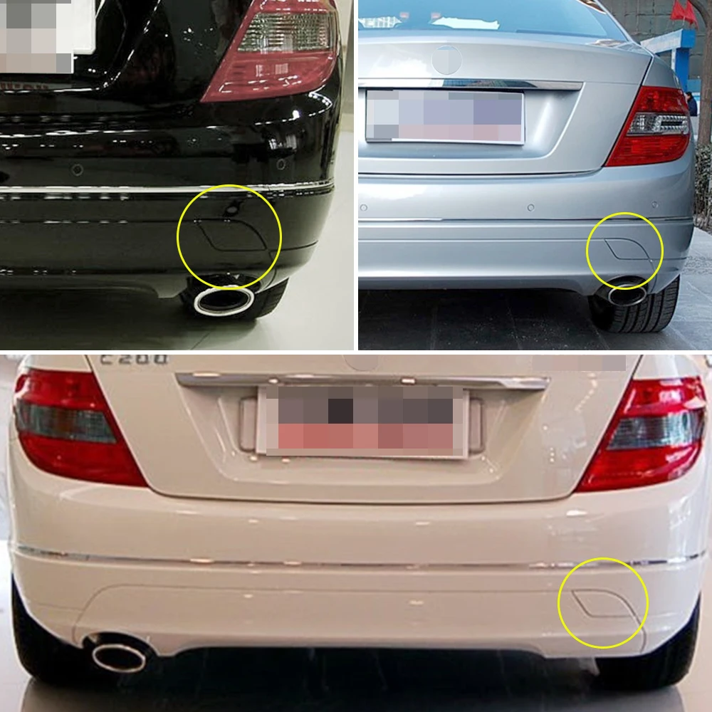 Фото Заглушка буксировочного крюка заднего бампера черная для Mercedes-Benz W204 C-класса 2007-2010 C180 C200 C230 C260 C300, артикул 2048850823 №5