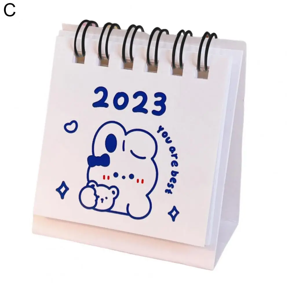 

Простой узор, легкая запись, дата 2023, мини-мультяшный кролик, печатный календарь, ежемесячный календарь для дома