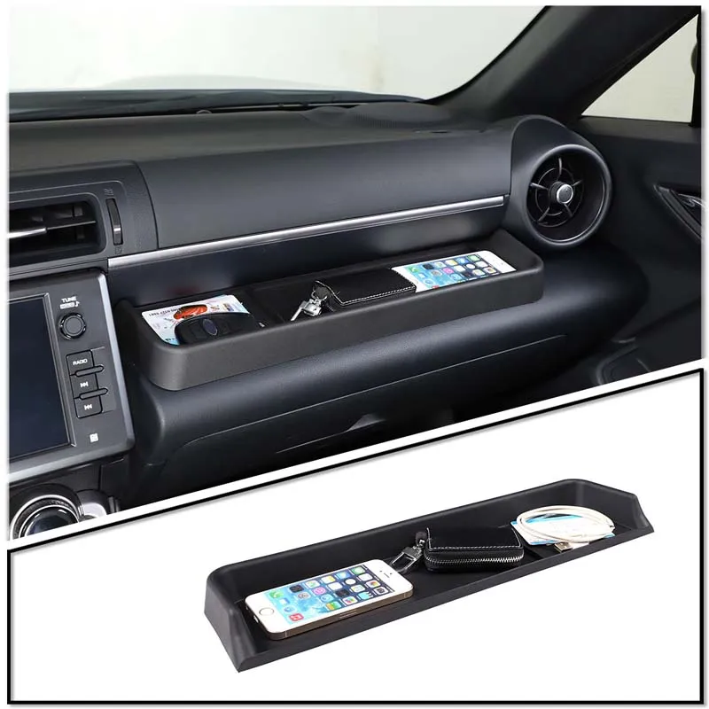 Black Car Co -Pilot Glove Box Storage Tidying Organizers Phone Storage Box For Toyota 86 /Subaru Brz 2022 Lhd Rhd Auto Accessori