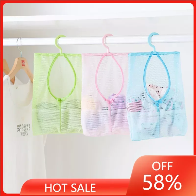 

Storage Bag Bathroom Soap Towel Debris Draining Mesh bag Organizer Balcony Socks Underwear Drying Clothes Basket