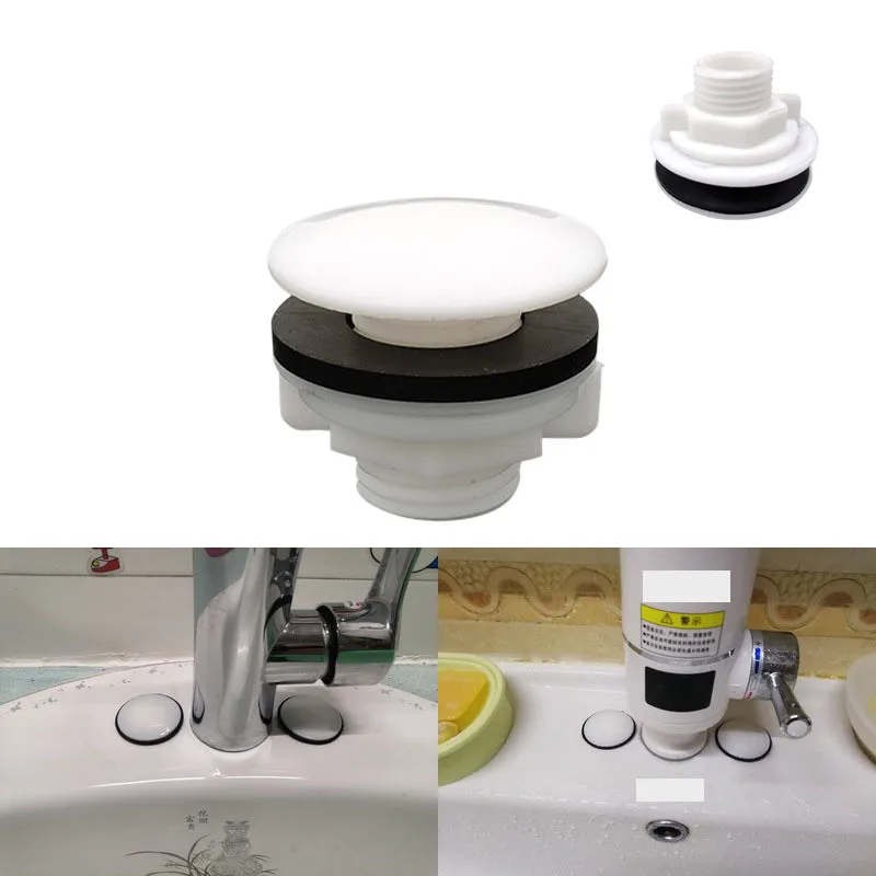 

1PC Kitchen Sink Hole Cover Basin Tap Drainage Sealed Plug Water Stopper Washbasin Faucet Decorative Cover Bathroom Accessories