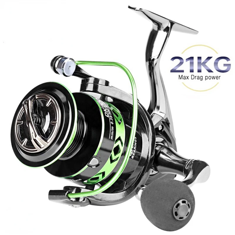 

21KG Maximum Resistance Metal Fishing Reel 2000-7000 Series Aluminum Alloy Spool Fishing Reel Carp Fishing Saltwater.