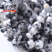black white persian jades round beads for jewelry making natural stone loose spacer beads diy bracelets necklace 6 8 10 12mm 15