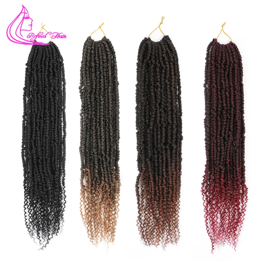 14 22-дюймовые длинные предварительно заплетенные/сккрученные волосы Passion Twist