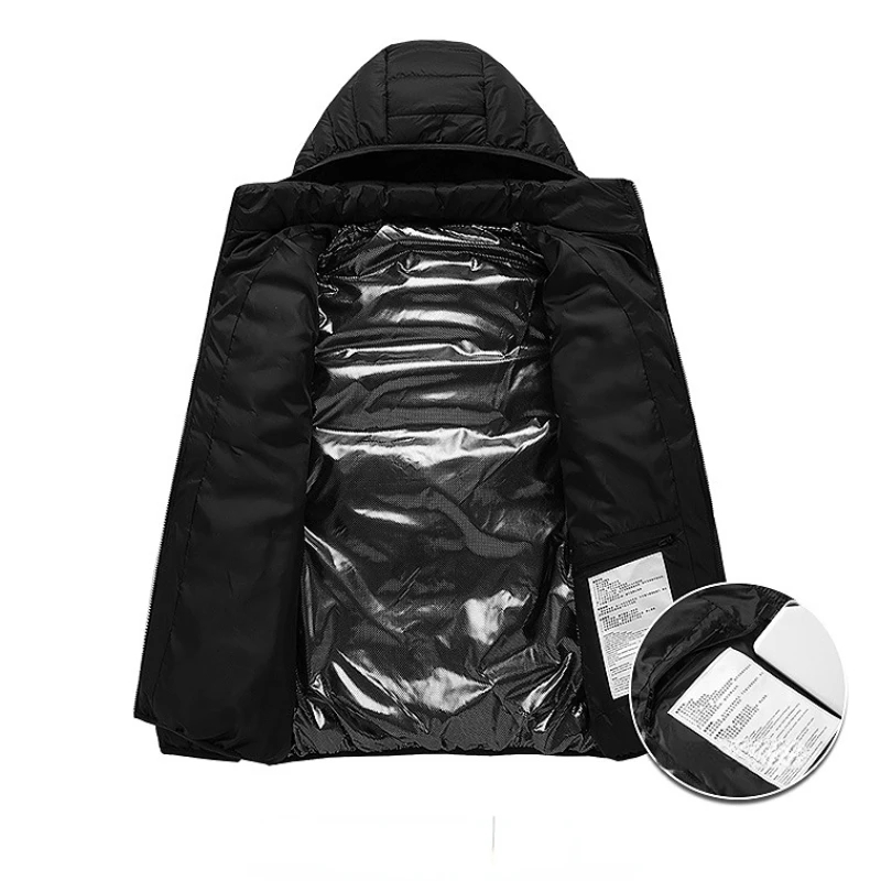 Autumn Winter Heating Cotton Vest USB Intelligent Charging Warm Cotton Clothes New Temperature Control Hooded Jacket Men Fashion