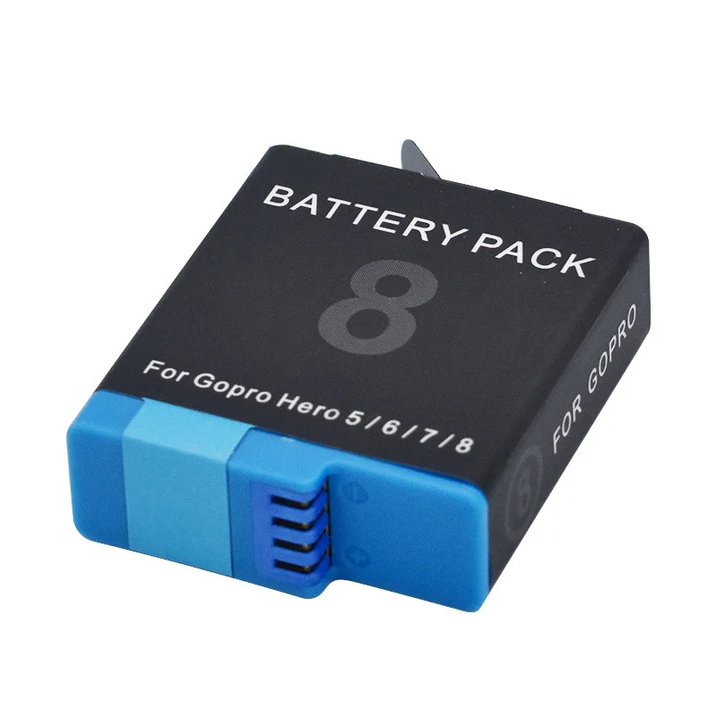 Фото Аккумулятор 3.85V 1800mAh для GoPro Hero7 Hero6 Hero5 Hero8, черный, для Gopro 8 7 6 5, аксессуары AHDBT801, зарядное устройство №3