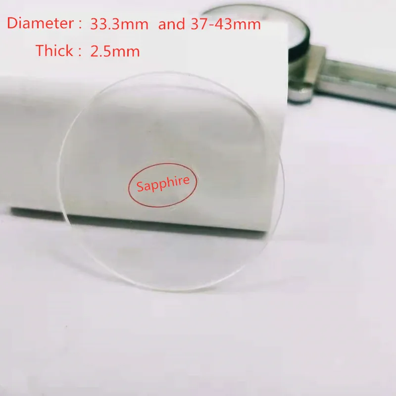 

Sapphire Mirror Flat Film ( 33.3mm and 37mm-43mm ) Thick 2.5mm Special Watch Front Cover Lens Glass Accessories