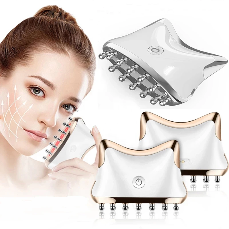 

Electric Scraping Meridian Massager EMS Microcurrent Facial Massager Anti-Wrinkle Face Lift Body Skin Care Guasha Massage Tool