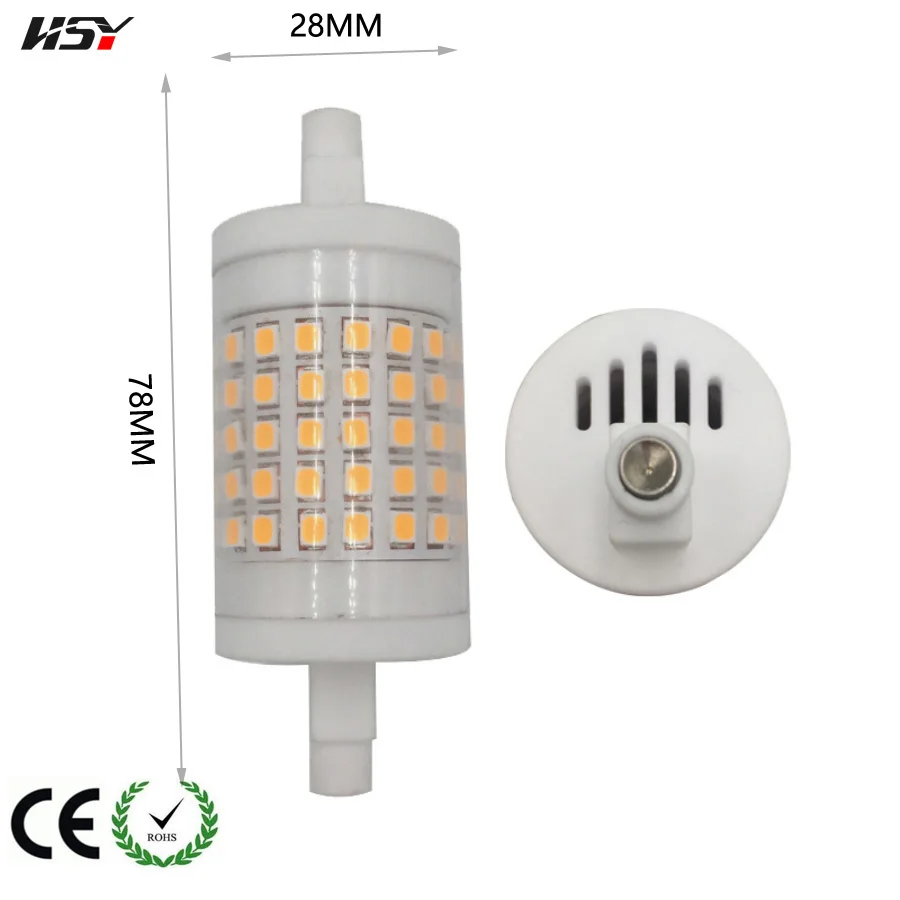 5PCS SMD2835 10W 1000LM R7S Corn Lamp Led Bulb 85-265V 28x78MM High Quality Factory Price LED R7S Lamp