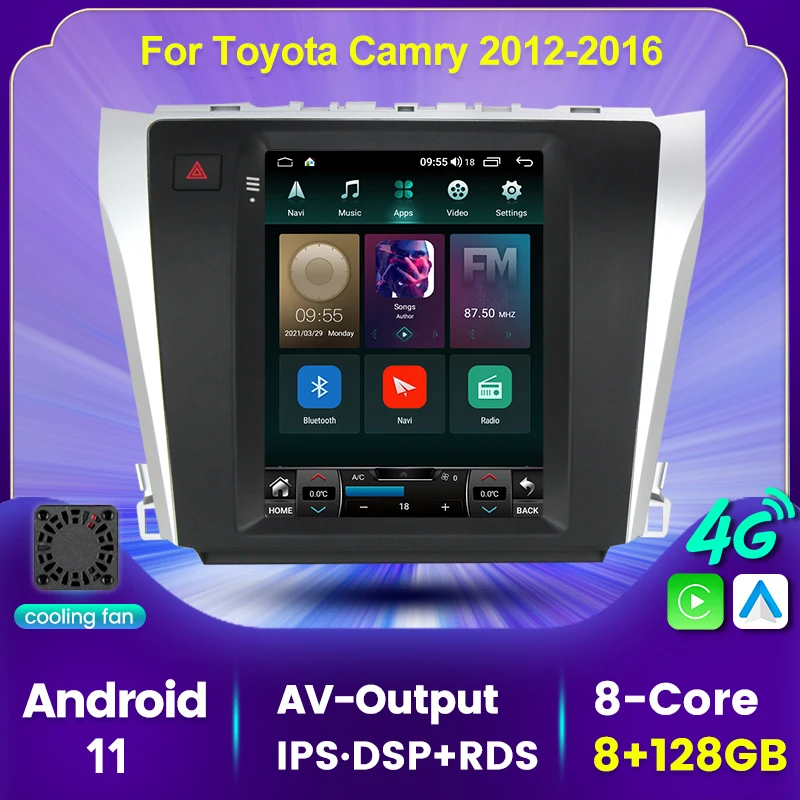 NaviFly Tesla экран 9 7 'ɺndroid 11 8 + 128G Автомобильная интеллектуальная система для Toyota