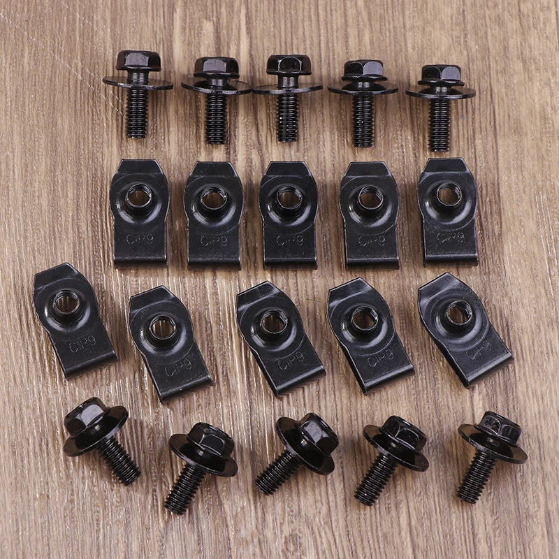 Болты кузова автомобиля и зажимы с U-образной гайкой M6 крышка двигателя защита от