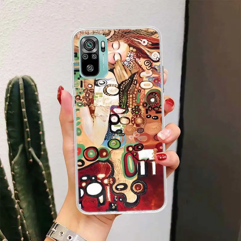 Поцелуй Густава Климта Дизайн для Xiaomi Redmi Note 10 9T 9S 9 8 Pro 8T 7 5 Чехол телефона Mi 12T 11T 10T