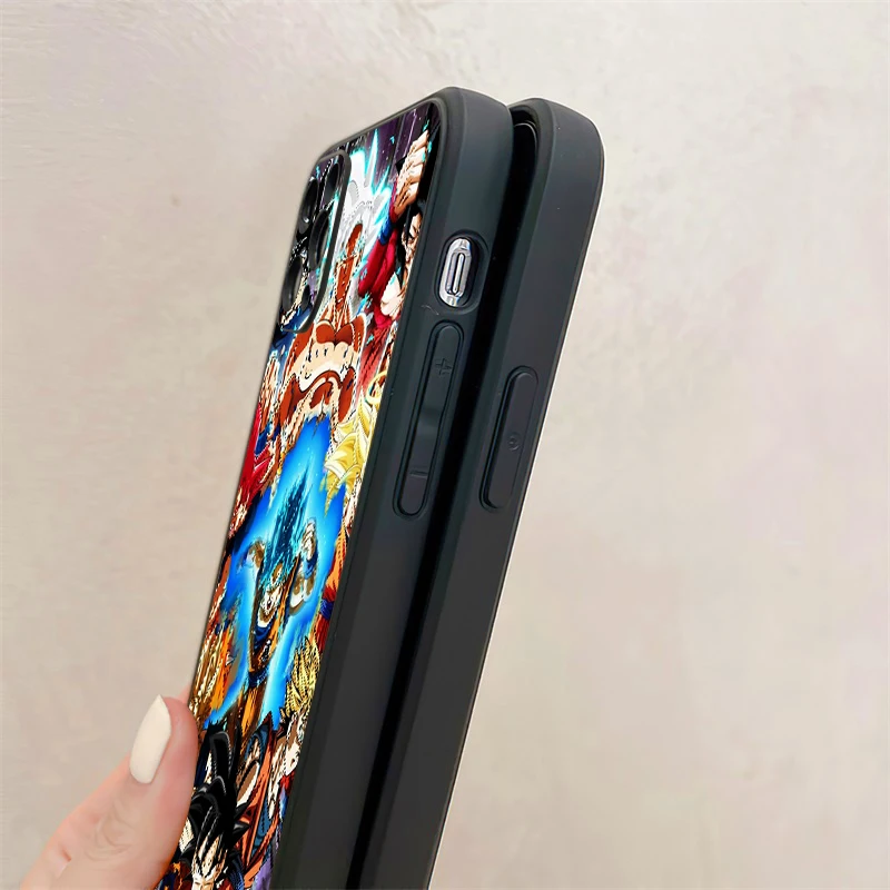 dragon ball anime phone case for funda iphone 13 11 pro max 12 mini x xr xs max 6 6s 7 8 plus se 2020 liquid silicon celular free global shipping