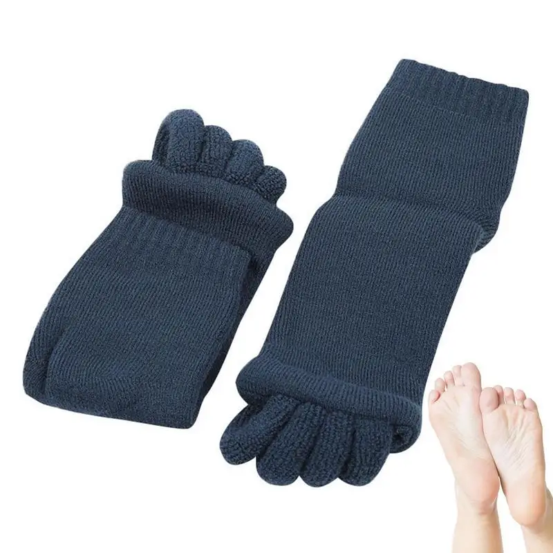 

My Happy Feet Socks Toe Socks Women For Plantar Yoga Gym Five Toe Sports Massage Foot Alignment Massage Toeless Socks For Tendon