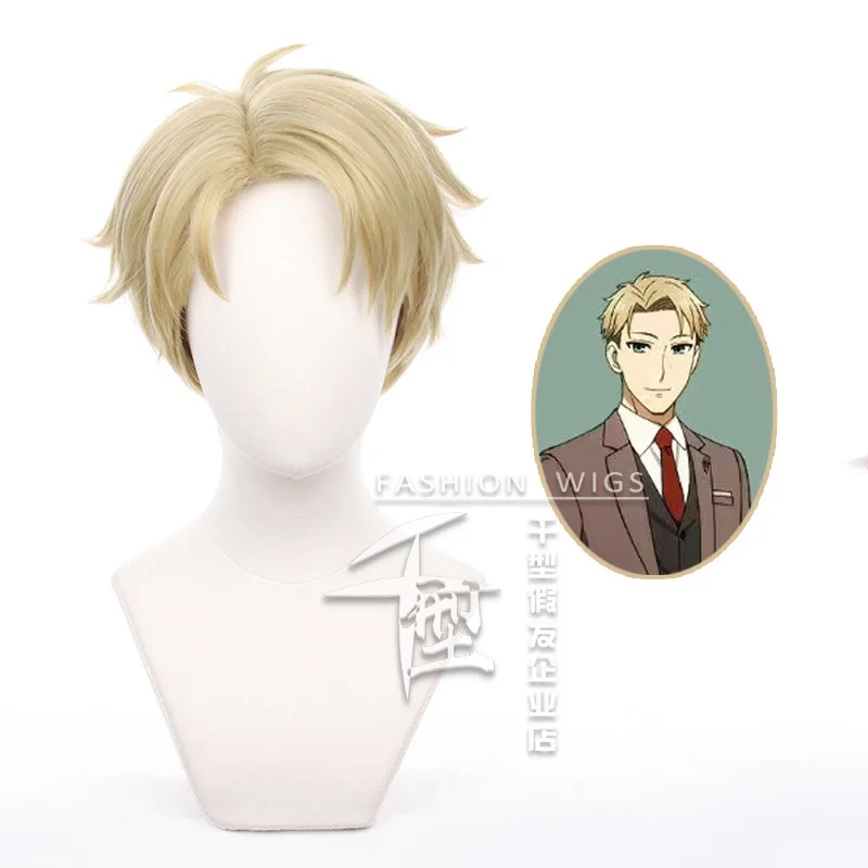 

Anime Spy X Family Loid Forger Cosplay Wig Light Blond Short Wig Anya Father Heat Resistant Synthetic Hair Halloween Party Wigs