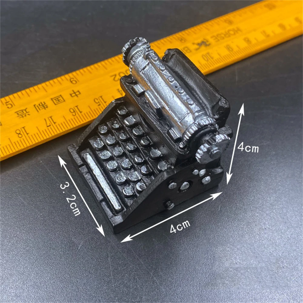 

New Arrival 1/6 Old Retro Modern Distressed Mini Typewriter Plastic Material Model For Body Doll Scene Component Accessories