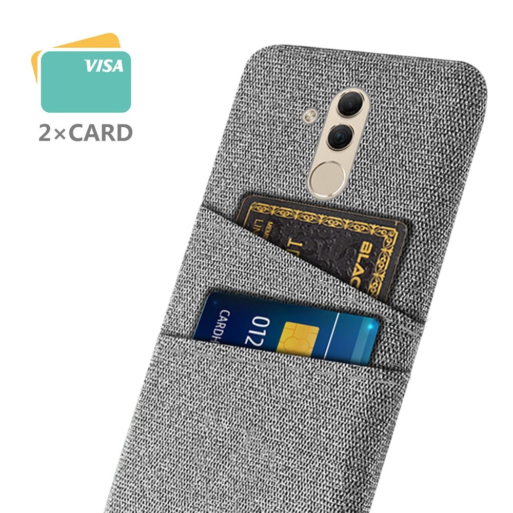 

For Huawei Mate 20 Lite Case Mate20 Lite SNE-LX1 Luxury Fabric Dual Card Phone Cover For Huawei Mate 20 Lite 20 Pro Funda Coque