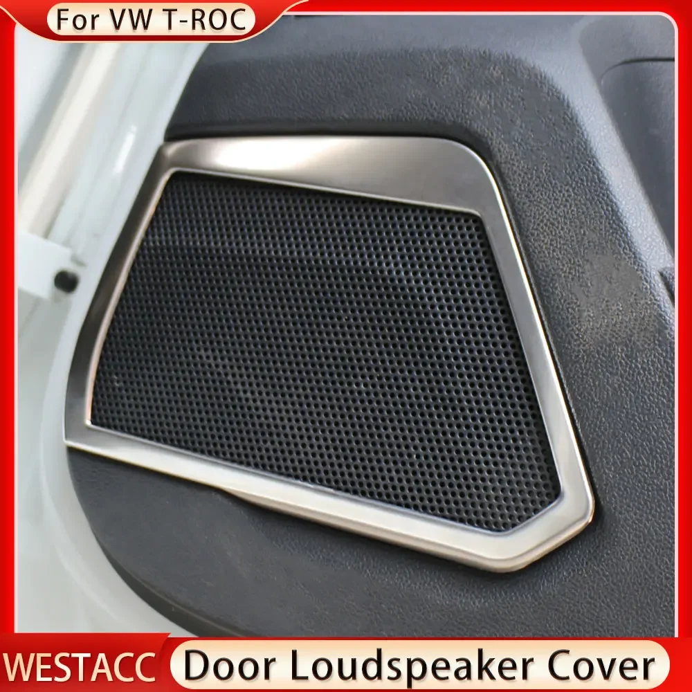 Автомобильная дверь Аудио Громкий динамик крышка отделка для Volkswagen VW T-Roc TROC 2018 2019