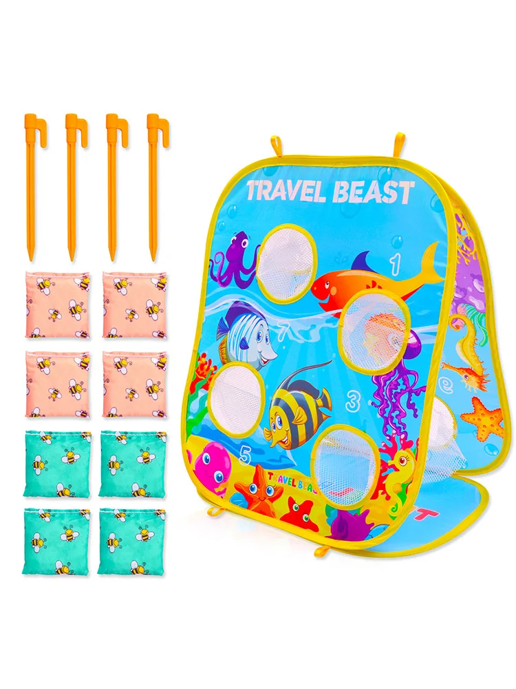 

Bean Bag Toss Game Kids Cornhole Game For Outside Double-Sided Cornhole Boards Interactive Sports And Outdoor Toys For Toddler