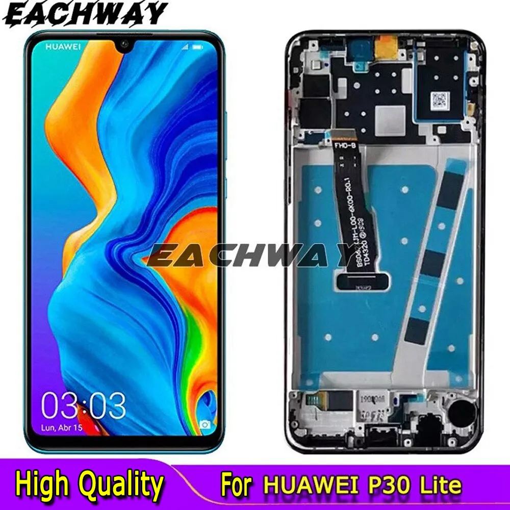 

Tested 6.15" For HUAWEI P30 Lite MAR-LX3A Lcd Display Touch Screen Digitizer Assembly For Huawei nova 4e LCD MAR-AL00 Screen