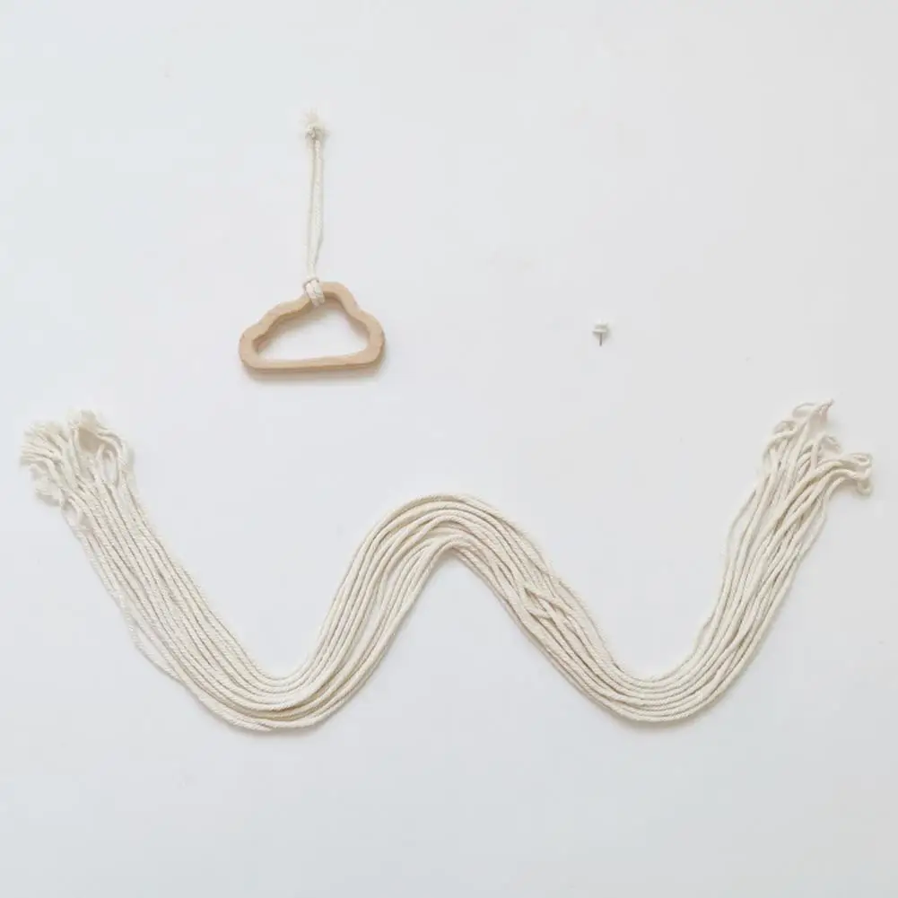 

Creative Cotton Rope Non-fading Wooden Cloud Hairpin Organizer Home Decor Hair Bow Organizer Hair Accessories Organizer