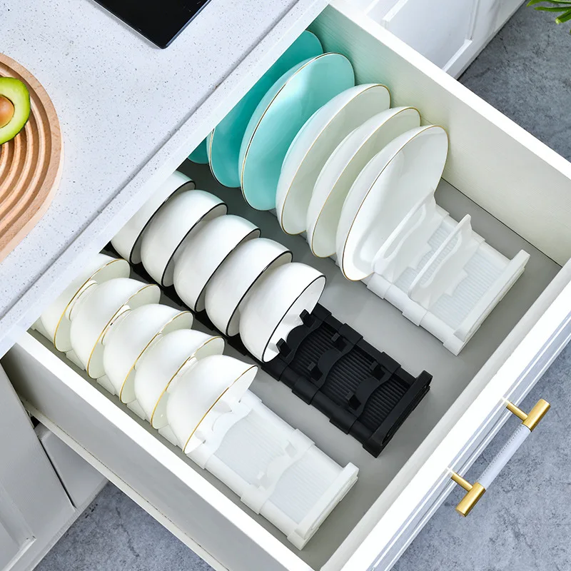 

Multifunctional Cupboard Rack Kitchens Drainage Rack Single Layer Dish Plate Storage Holder Bowl Pot Lid Storage Shelf Household