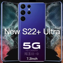 New S22+ Ultra 7.3 HD Full screen Android Smartphone 16GB 512GB phone 6800mAh Cellphone 5G mobile phones Network Global  Handys