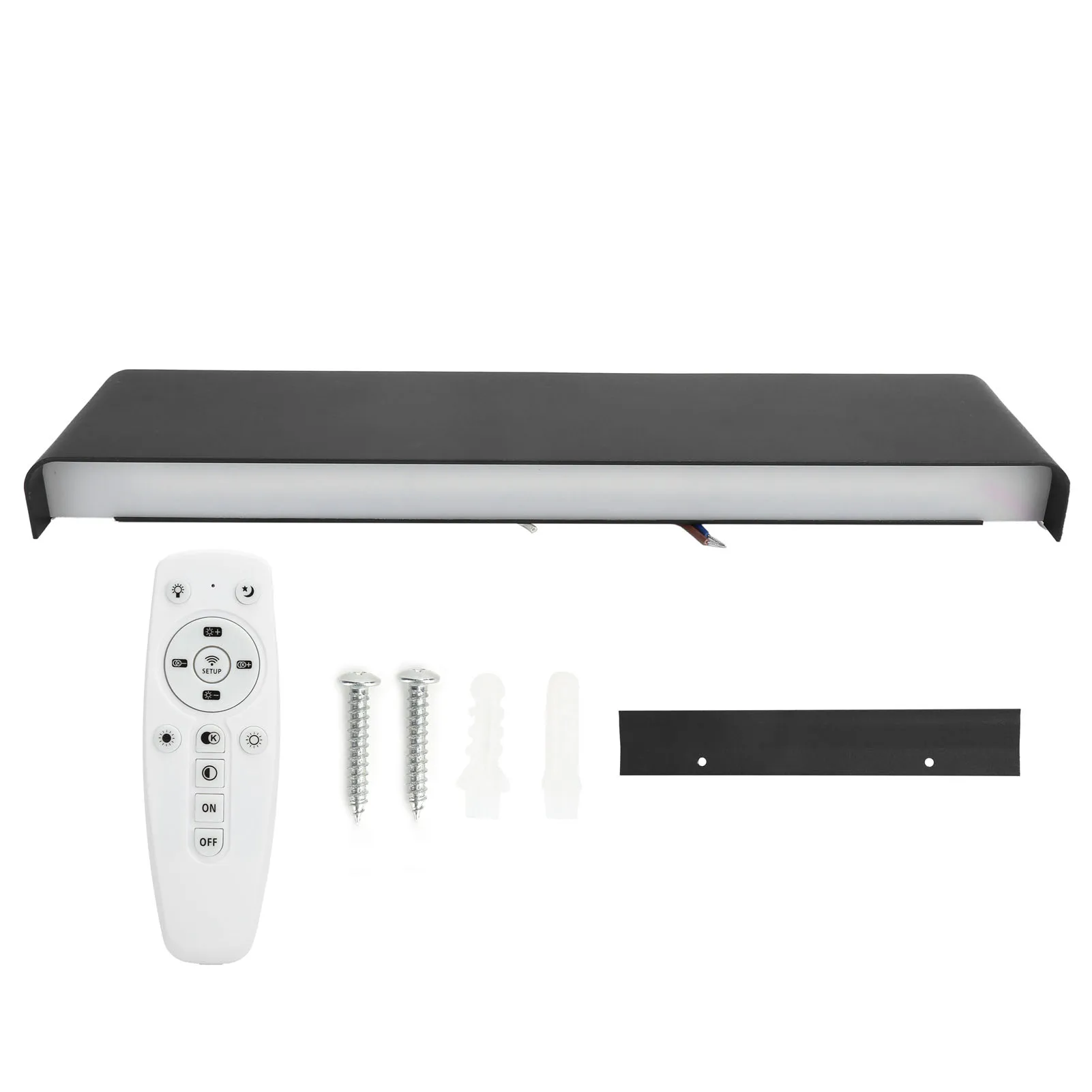 

40cm Wall Lamp with Tricolour Temperature 2.4G APP Remote Control LED Aluminum Light for Home LightingBlack Shell