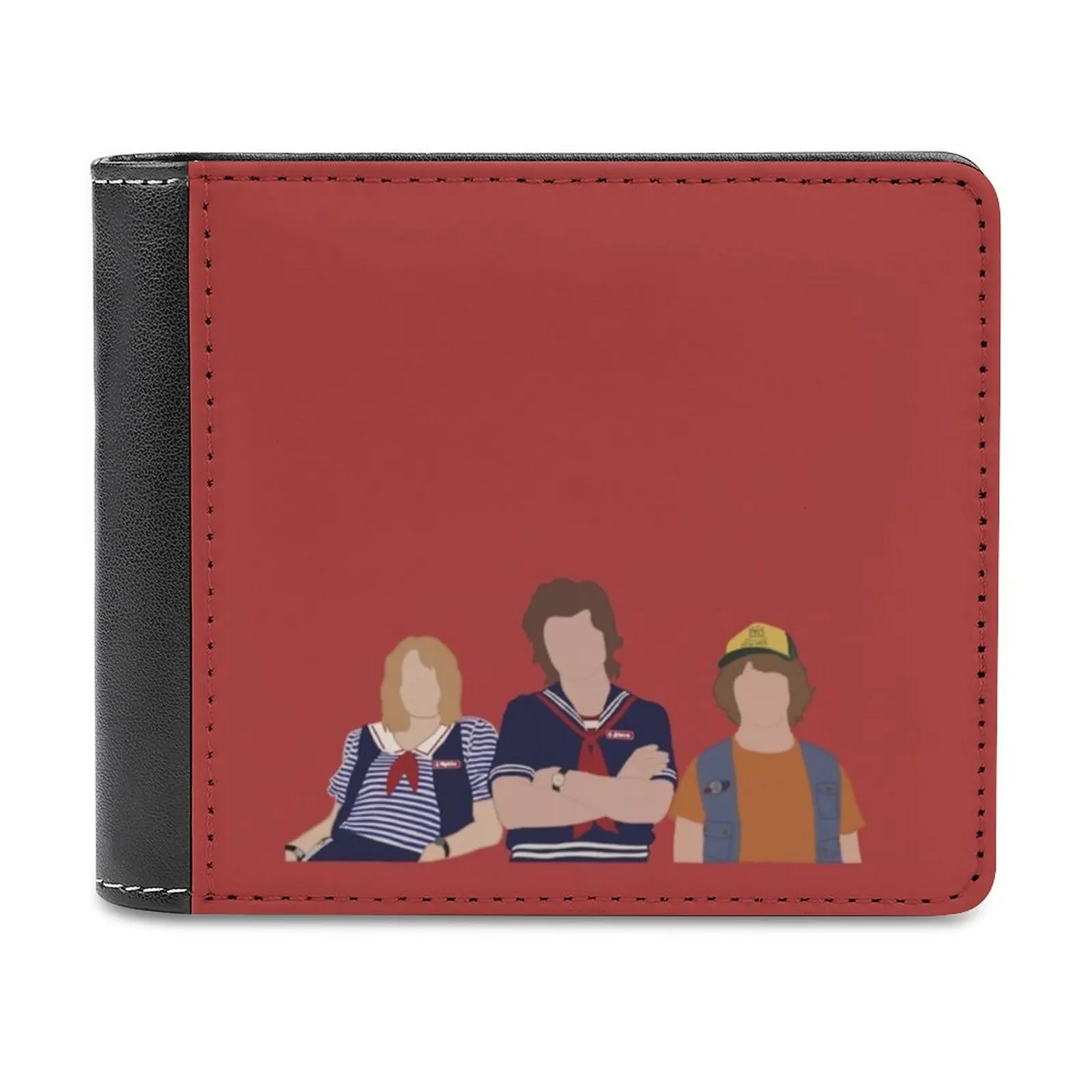 

The Scoops Troop Men's Wallet Pattern Leather Men's Short Wallet Multi-Card Wallet Fashion Purse Steve Robin Dustin Henderson
