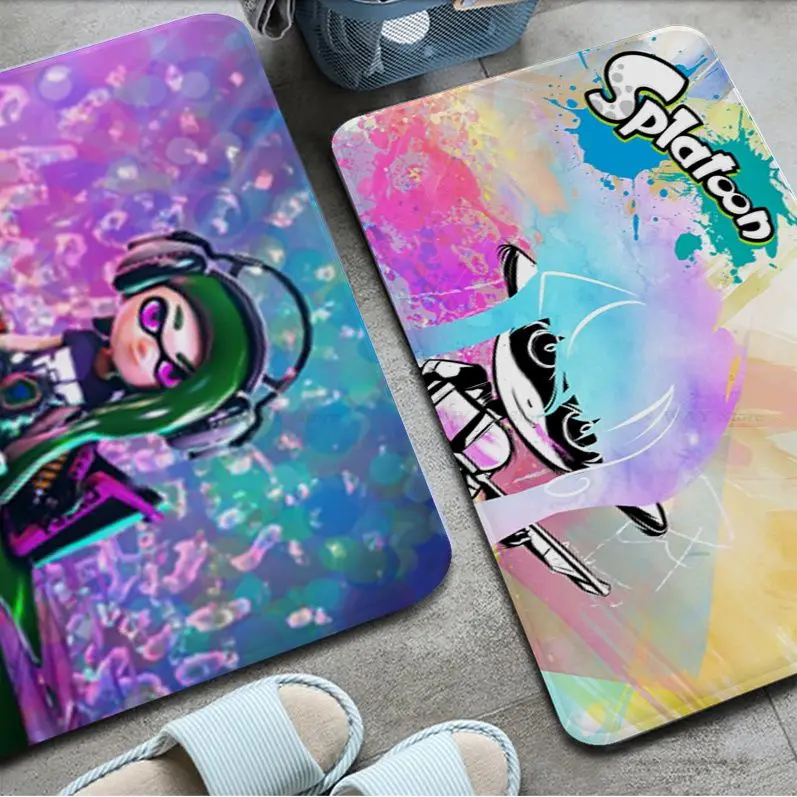 

Splatoon Door Mat Non-Slip Laundry Room Mat Laundry Decor Balcony Child Living Room Doormat Area Rug