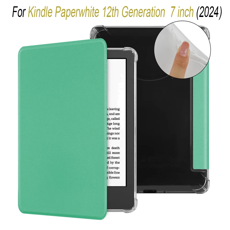 Чехол Funda для Kindle Paperwhite 12-го поколения 7 дюймов 2024 ультра прозрачный мягкий гибкий
